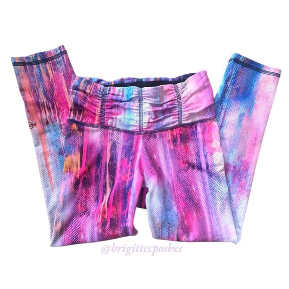 FLYWHEEL Cropped Multi-colored Legging - Picture 1 of 6